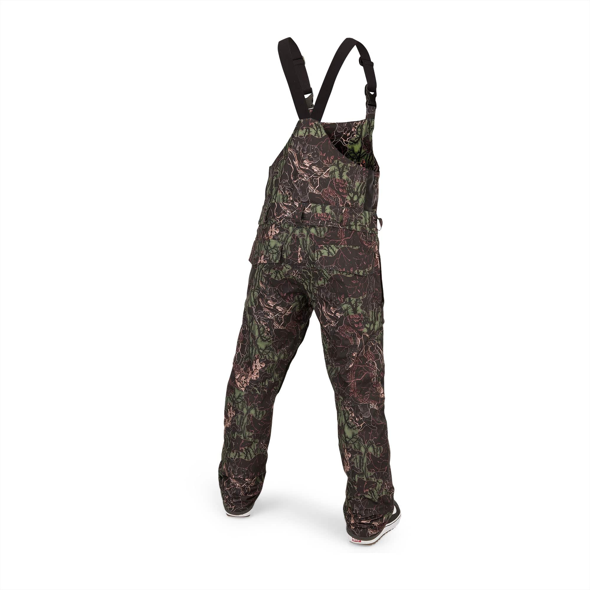 2022 Volcom Roan Bib Overall in Woodland Camo