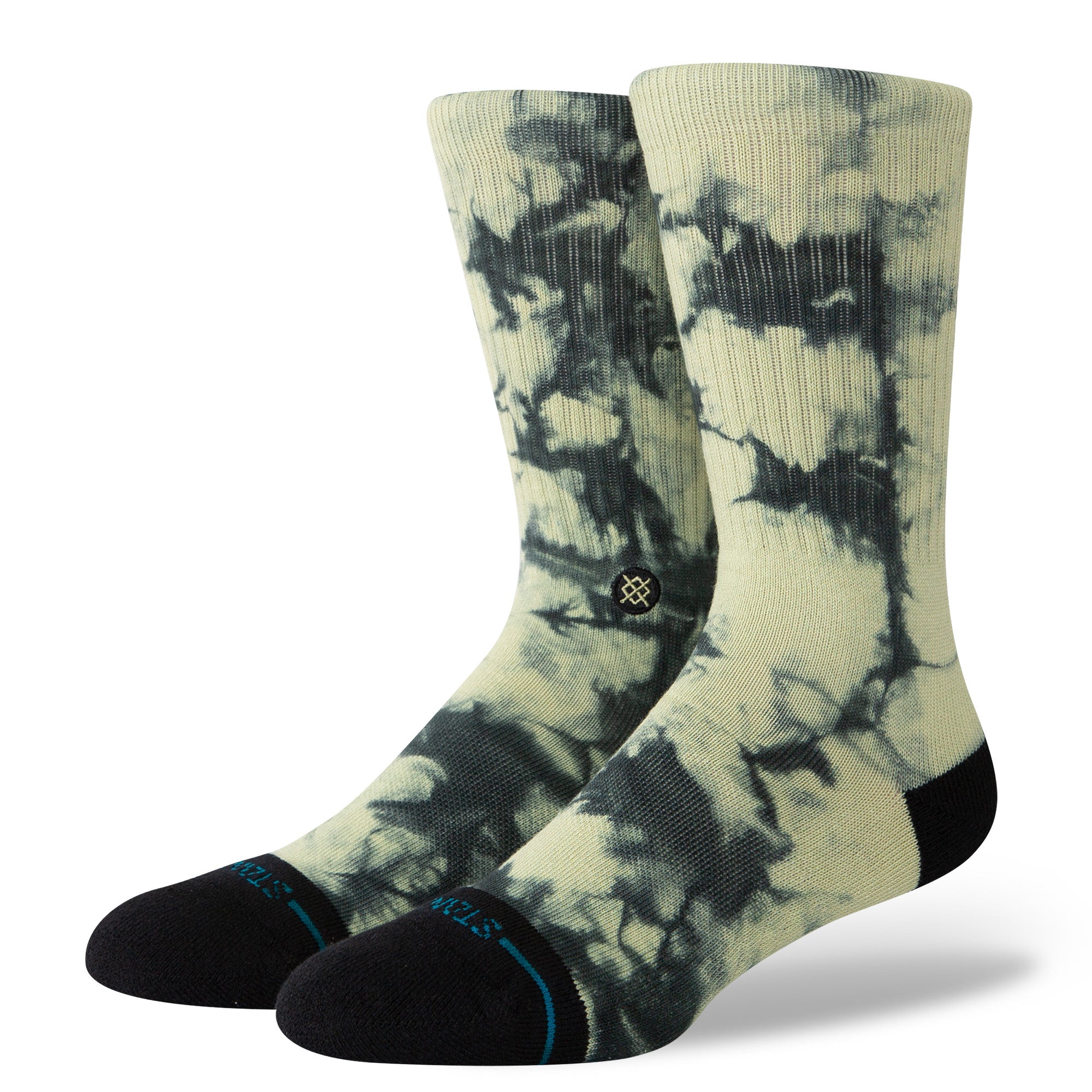 Stance Well Worn Socks in Green Black - M I L O S P O R T