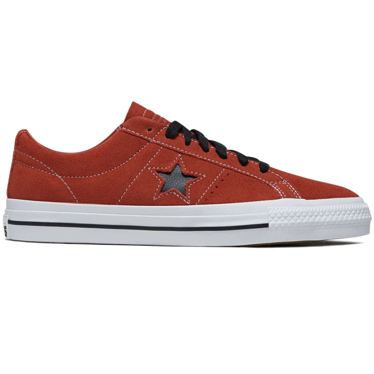 Converse Cons One Star Pro Ox in Red Terracotta Black and White