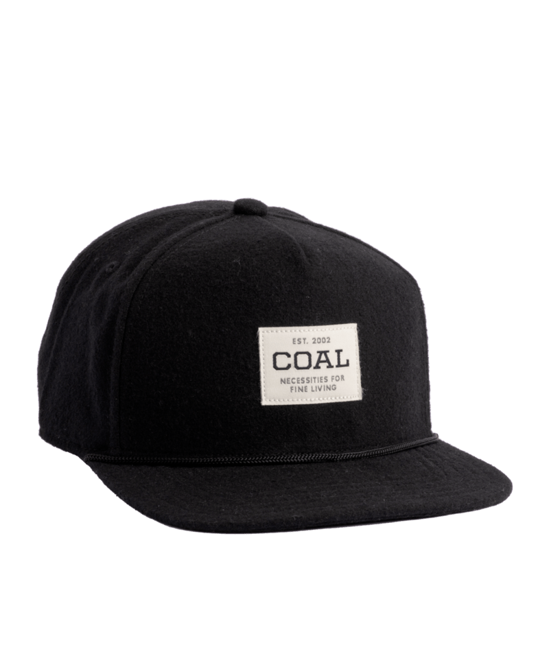 Coal Uniform Cap in Black Flannel - M I L O S P O R T