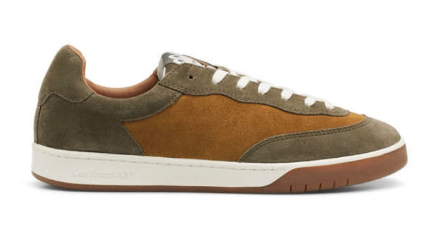 Last Resort CM001 LO Suede Shoe in New Olive Golden Brown and White Gum