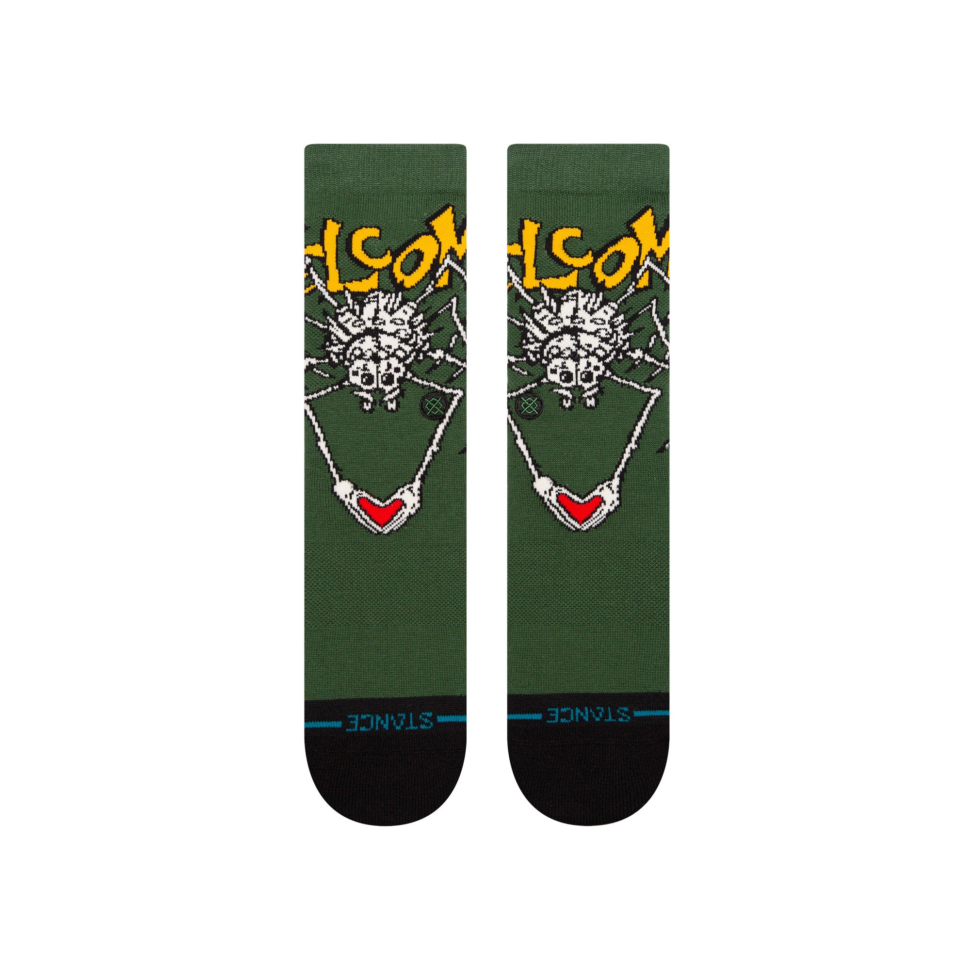 Stance Welcome Wilbur Crew Socks in Green - M I L O S P O R T