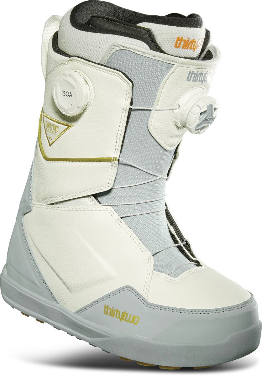 32 (Thirty Two) Lashed Double Boa Womens Snowboard Boots in White and Grey 2024 - M I L O S P O R T