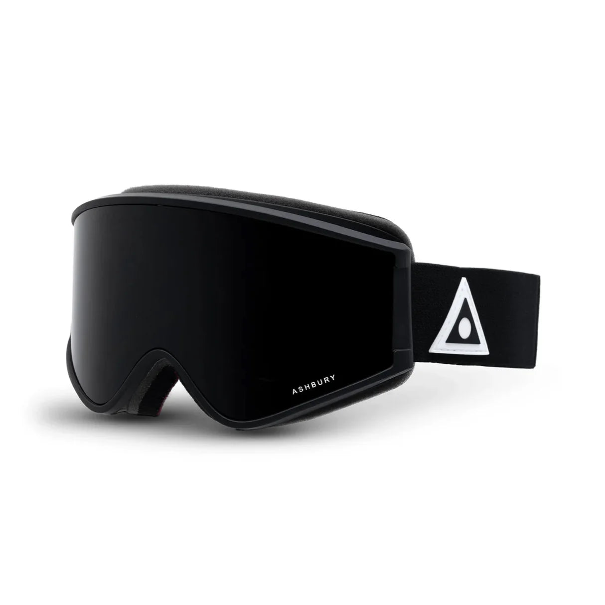 Ashbury A12 Snow Goggle with a Black Triangle Frame and a Dark Smoke Lens and a Spare Yellow Lens 2025