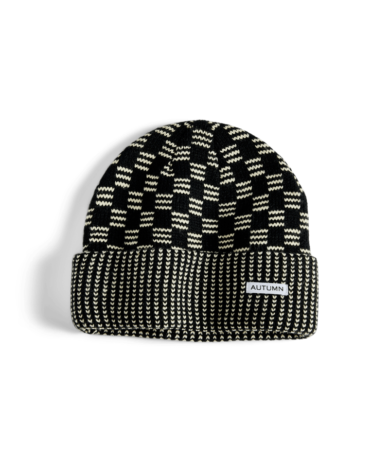 Autumn Select Squared Beanie in Black Natural 2025