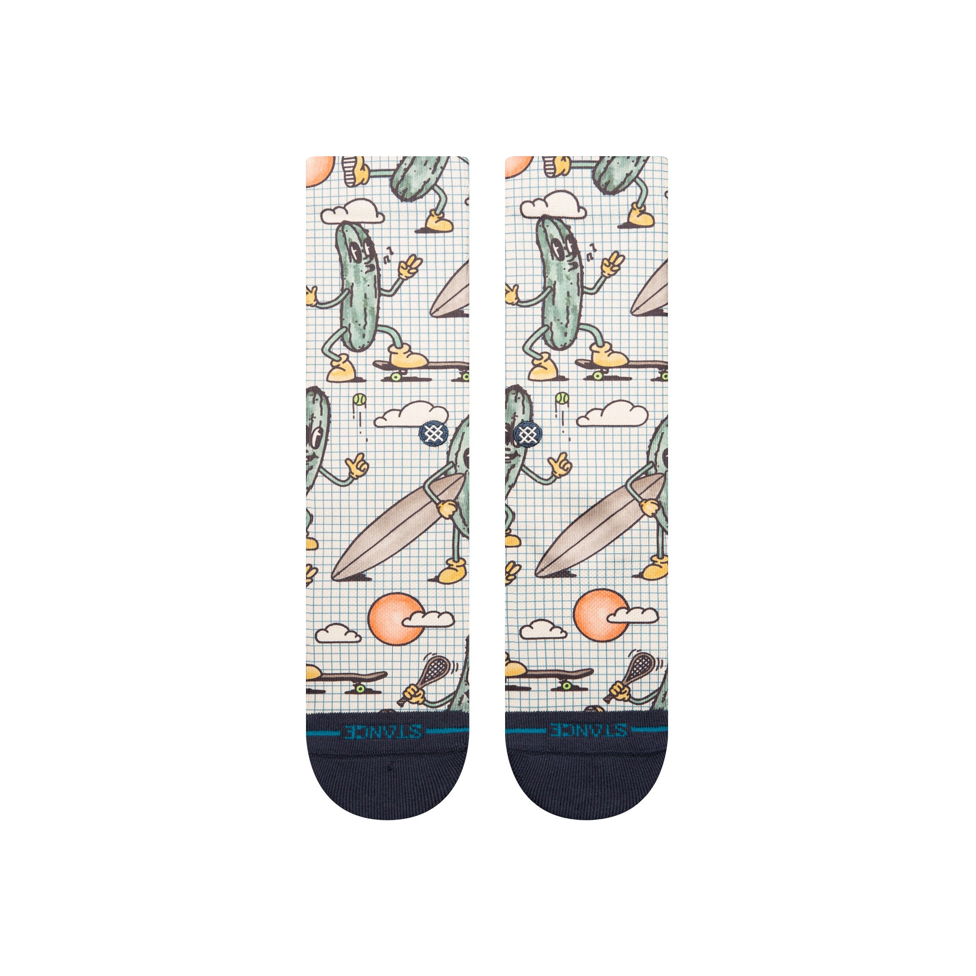 Stance Feeling Pickled Crew Socks in Cream