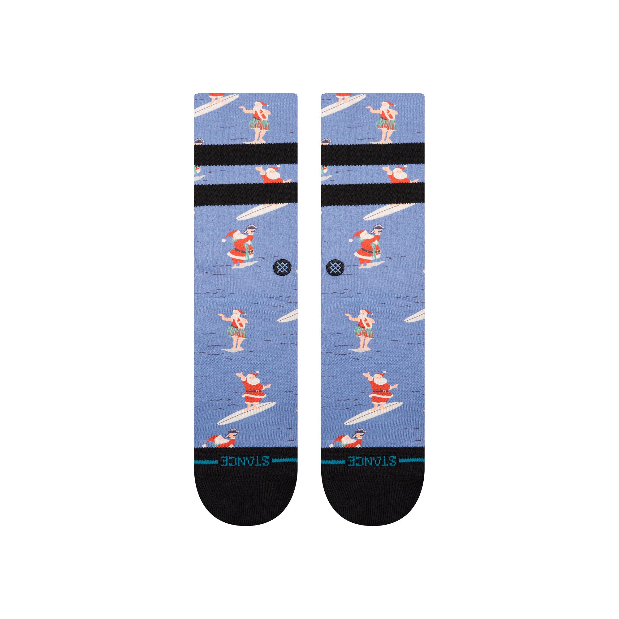 Stance Surfing Santa Crew Socks in Blue