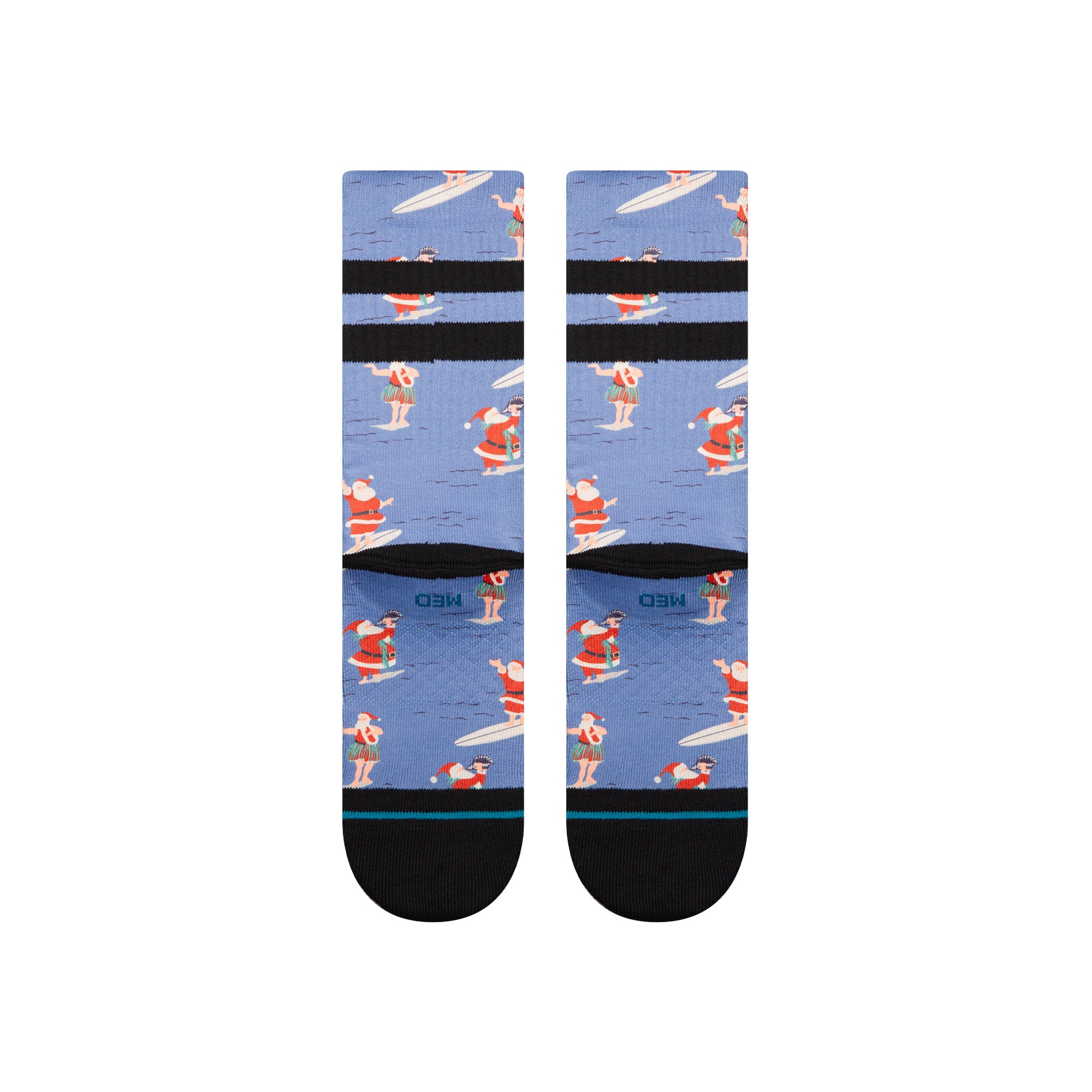 Stance Surfing Santa Crew Socks in Blue