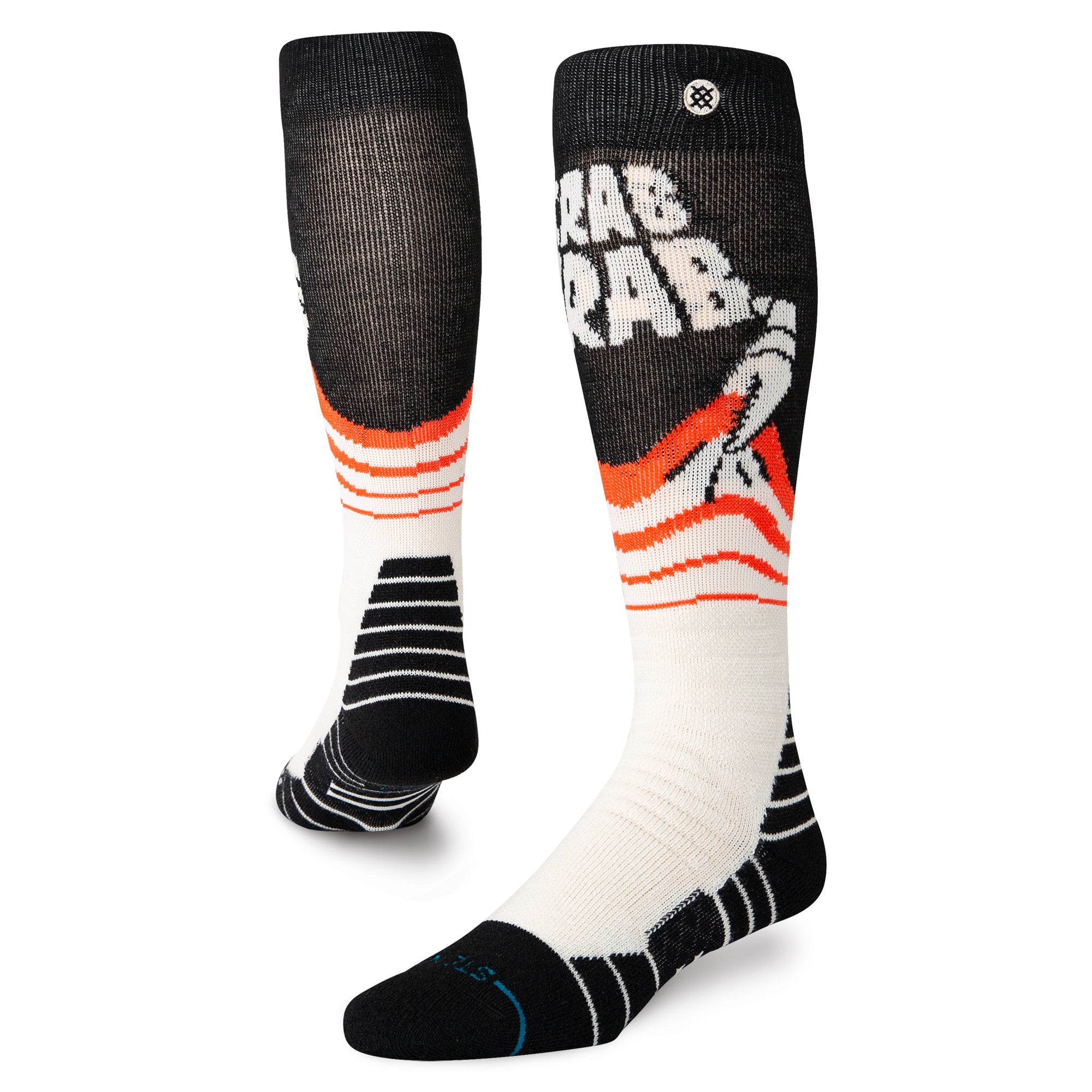 Stance Crab Grab Mid Poly Snow Sock in Cream 2025