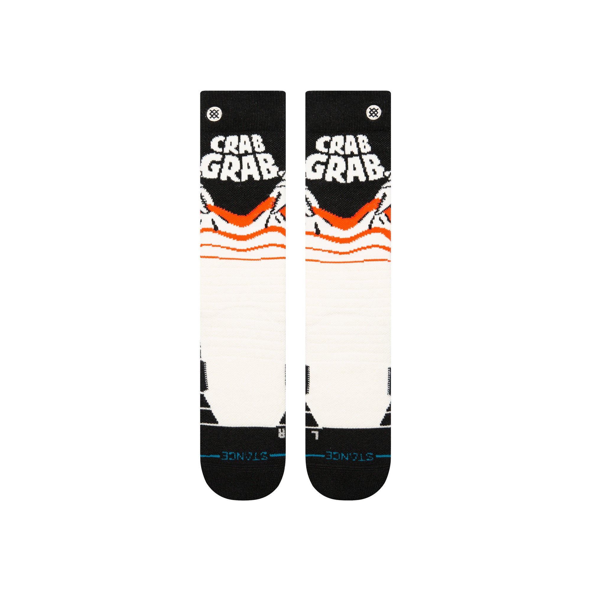 Stance Crab Grab Mid Poly Snow Sock in Cream 2025