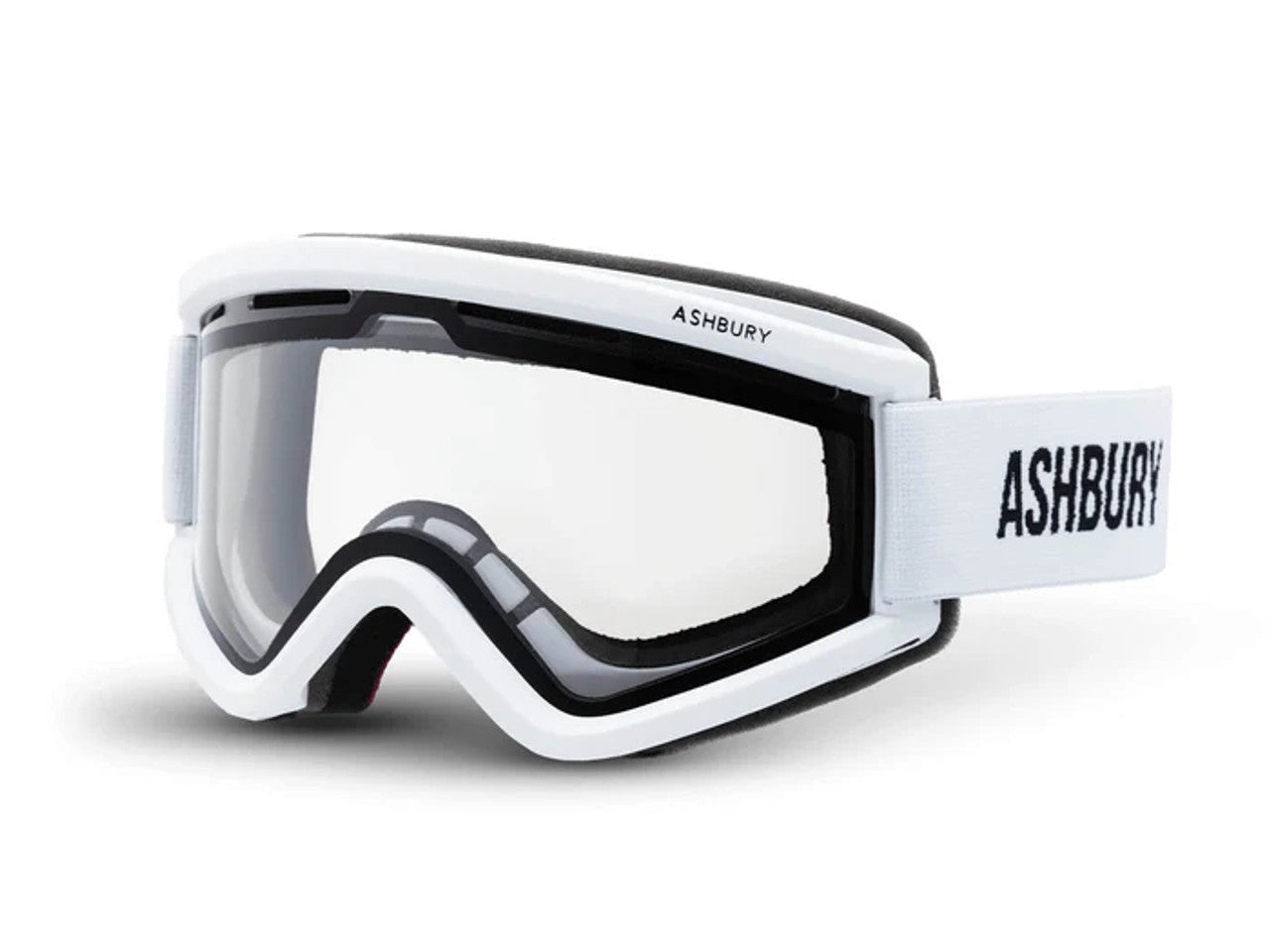 Ashbury Staple Snow Goggle with a White Frame and a Clear Lens 2025