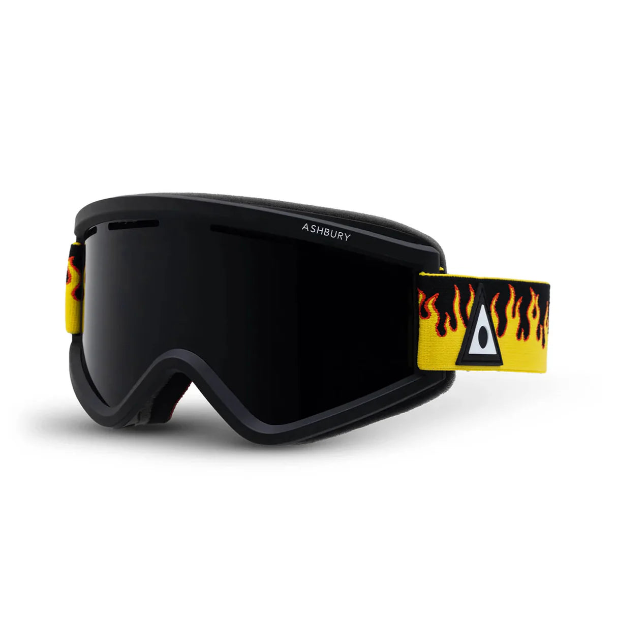 Ashbury Blackbird Snow Goggle with a Yellow Flame Frame and a Dark Smoke Lens and a Spare Yellow Lens 2025