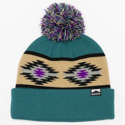 Autumn Blanket Pom Beanie in Teal 2024 - M I L O S P O R T