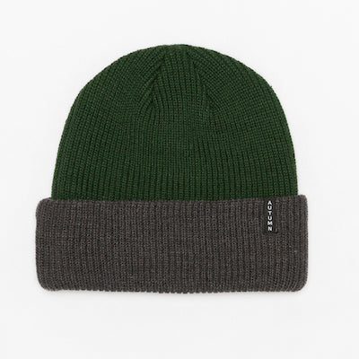 Autumn Blocked Beanie in Dark Green 2024 - M I L O S P O R T