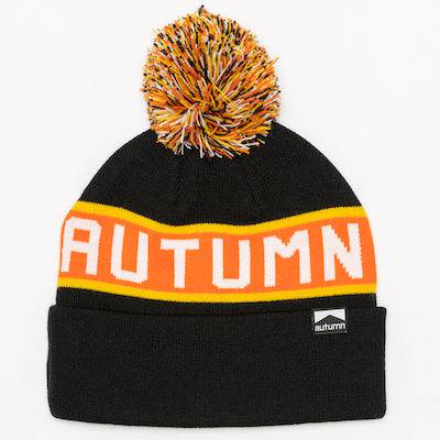 Autumn Burnout Pom Beanie in Black 2024 - M I L O S P O R T