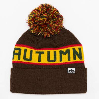 Autumn Burnout Pom Beanie in Brown 2024 - M I L O S P O R T