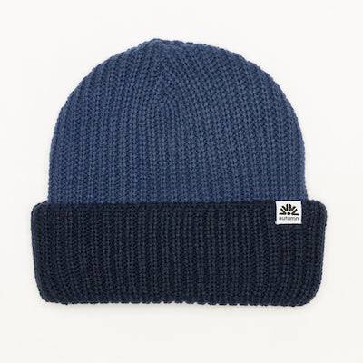 Autumn Dual Tone Beanie in Navy 2024 - M I L O S P O R T