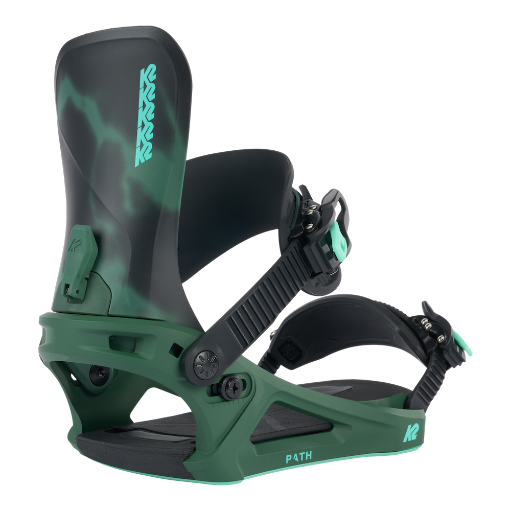 K2 Path Womens Snowboard Bindings in Deep Green 2024 - M I L O S P O R T