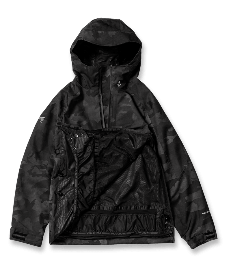 The Volcom Brighton Pullover Snow Jacket in Black Camo 2024 – M I L O S ...