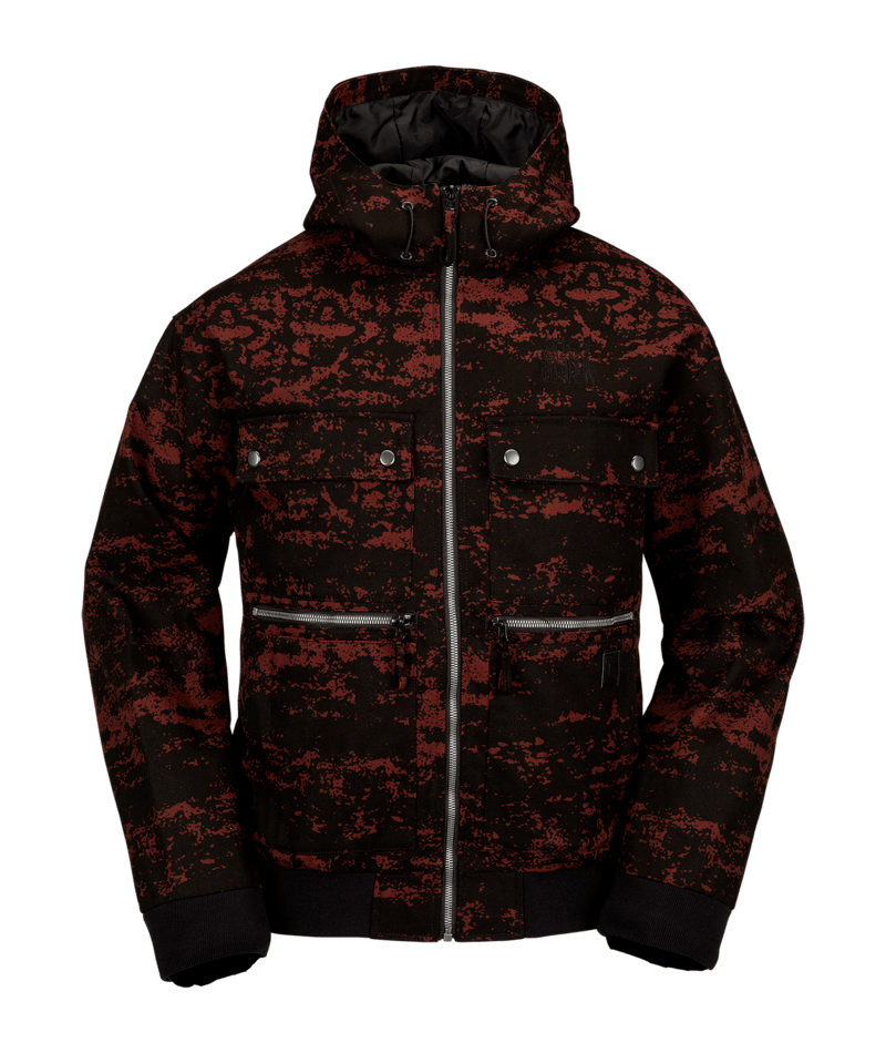 Volcom Dustbox Snow Jacket in Maroon Camo 2024 - M I L O S P O R T