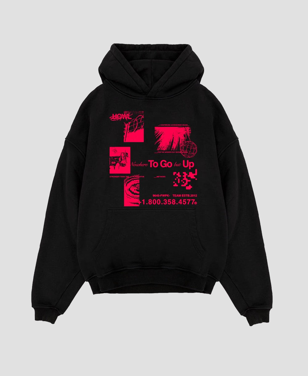 Howl Collage Hoody in Black- 2024 | M I L O S P O R T