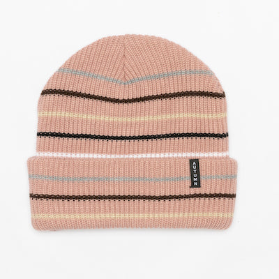 Autumn Multi Stripe Beanie in Dusty Pink 2024 - M I L O S P O R T