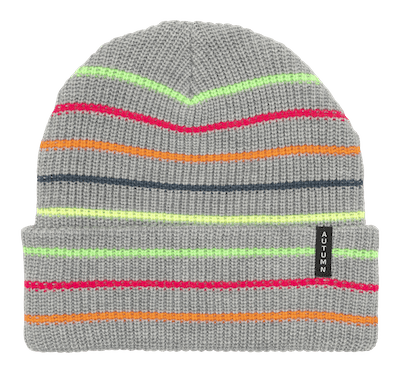 Autumn Multi Stripe Beanie in Grey 2024 - M I L O S P O R T