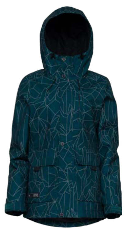 L1 Anwen Womens Snow Jacket in Geo Print 2024 - M I L O S P O R T