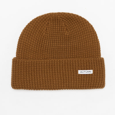 Autumn Waffle Beanie in Work Brown 2024 - M I L O S P O R T