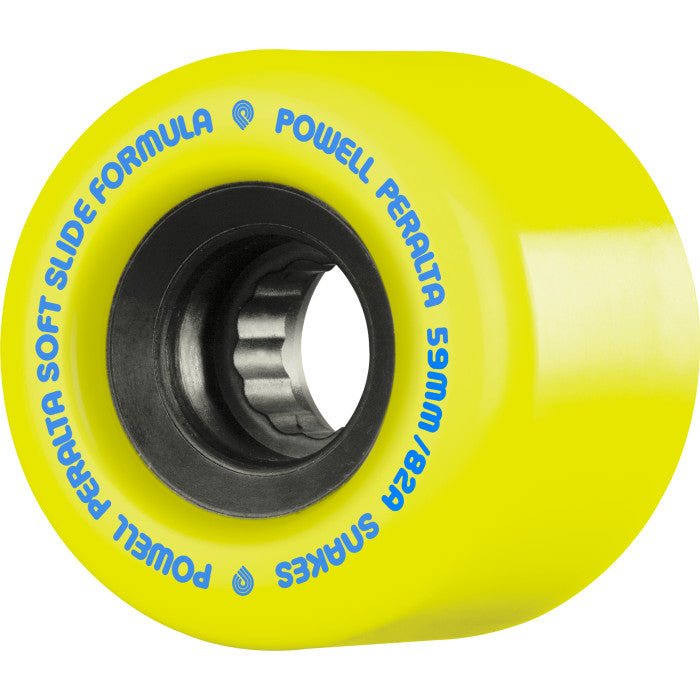 Powell Peralta Soft Slides Skateboard Wheels 82a in Yellow - M I L O S P O R T