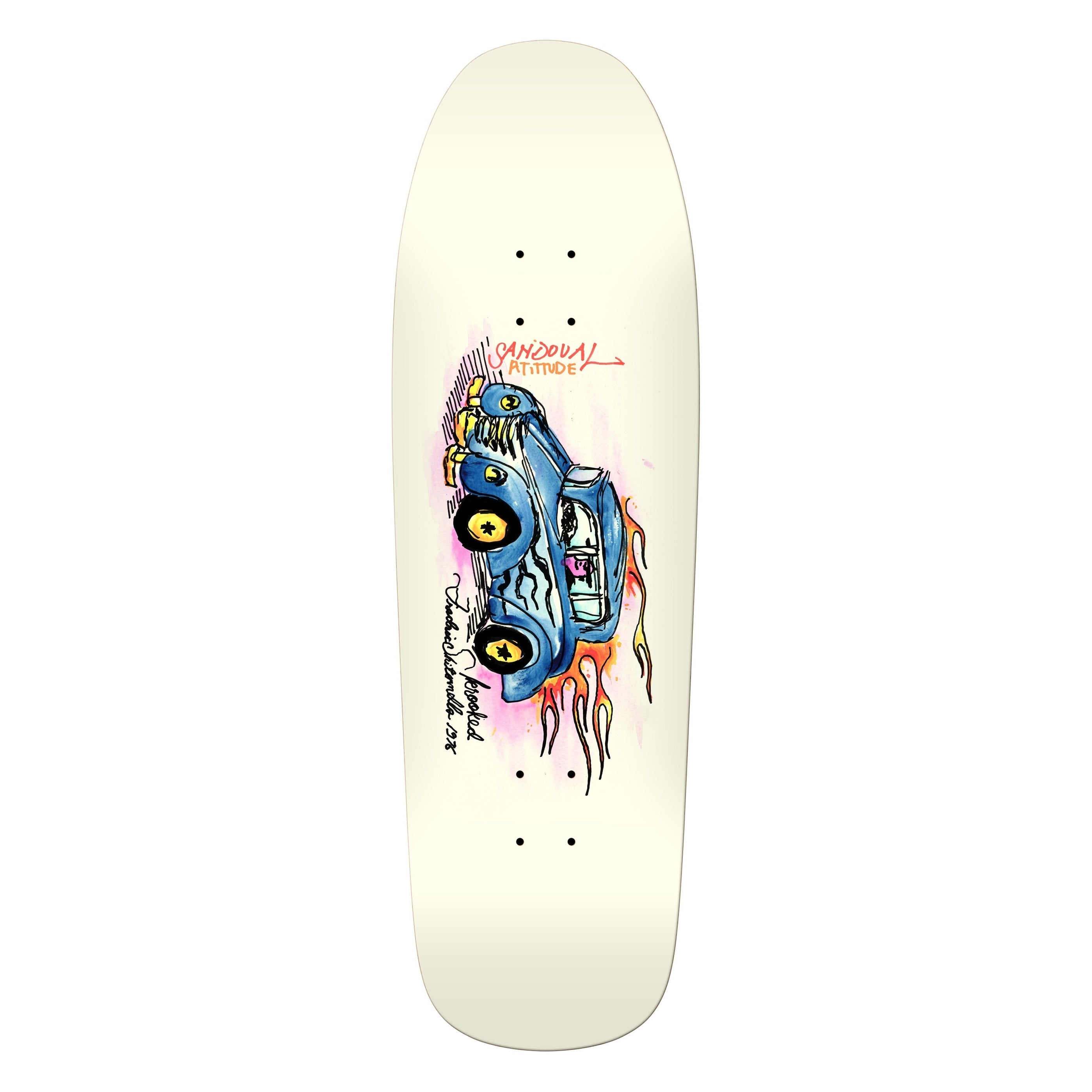 Krooked Sandoval Attitude Skateboard Deck in 9.81''