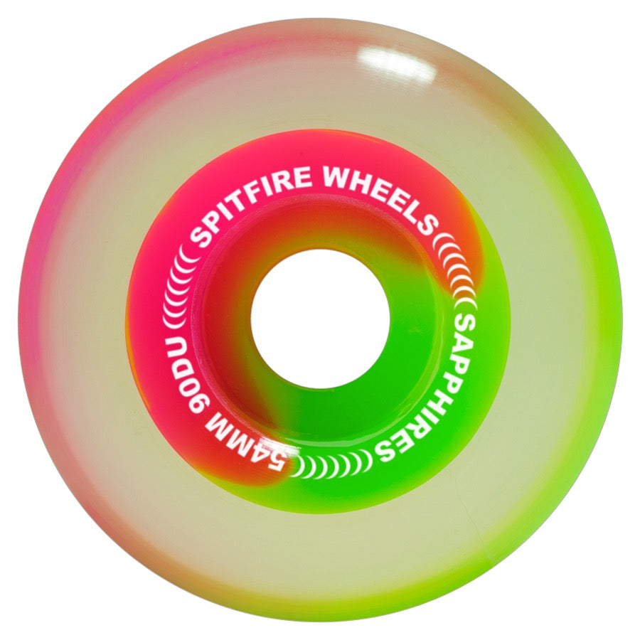 Spitfire Sapphire Neon Pink and Green Skate Wheels - M I L O S P O R T