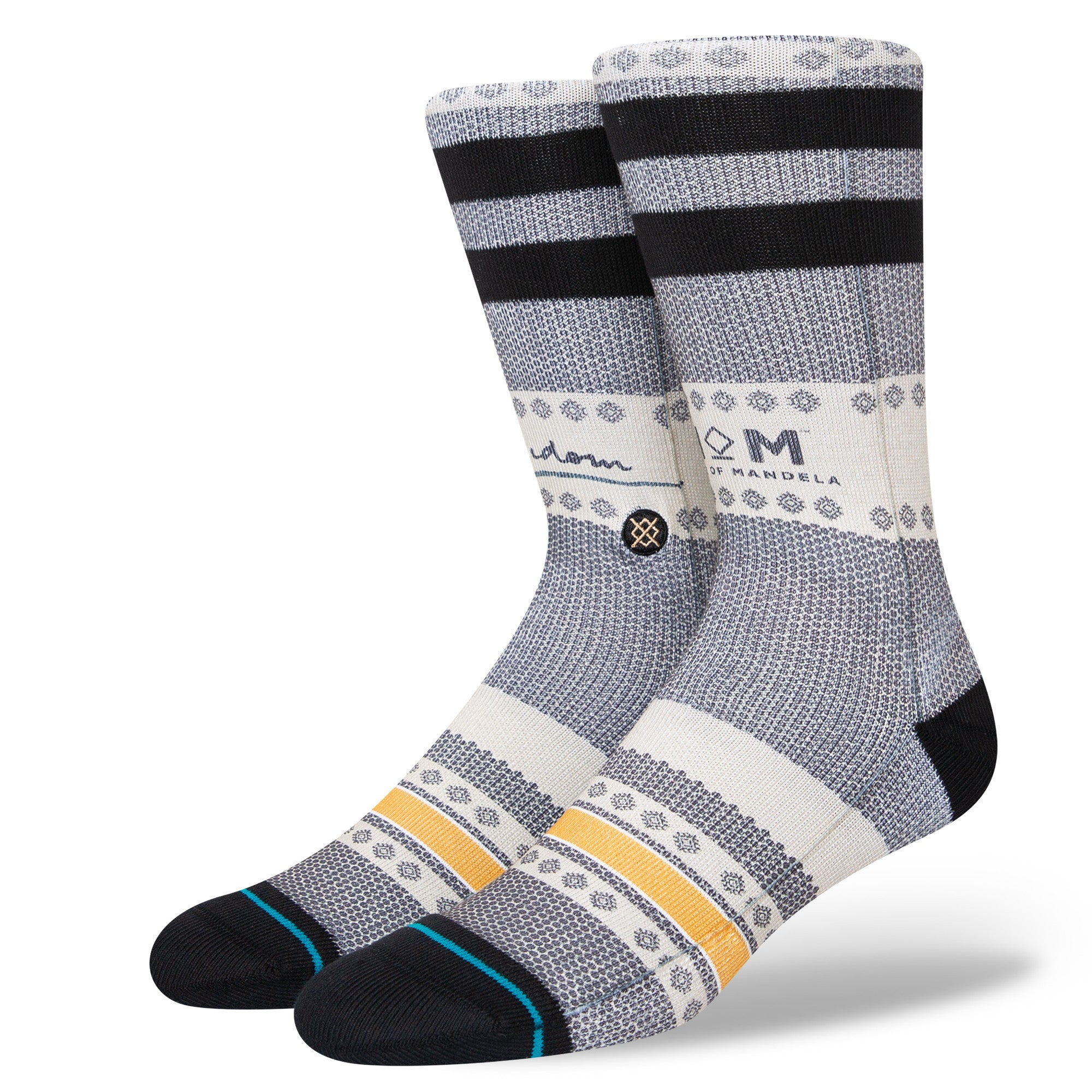 Stance Freedom Mandela Sock in Black - M I L O S P O R T