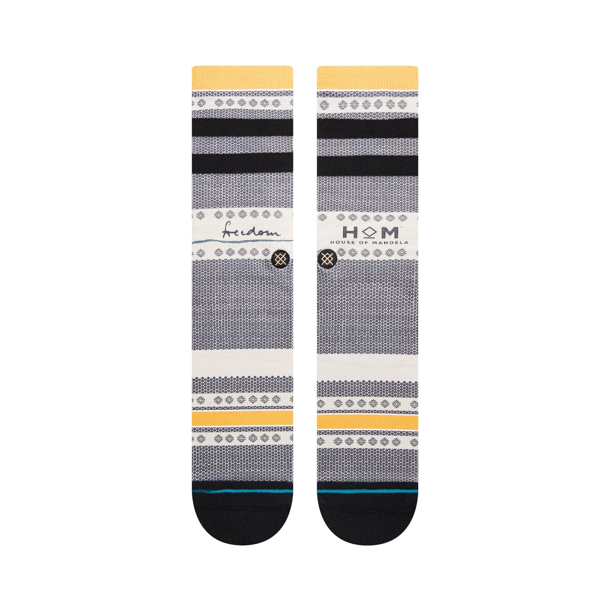 Stance Freedom Mandela Sock in Black - M I L O S P O R T