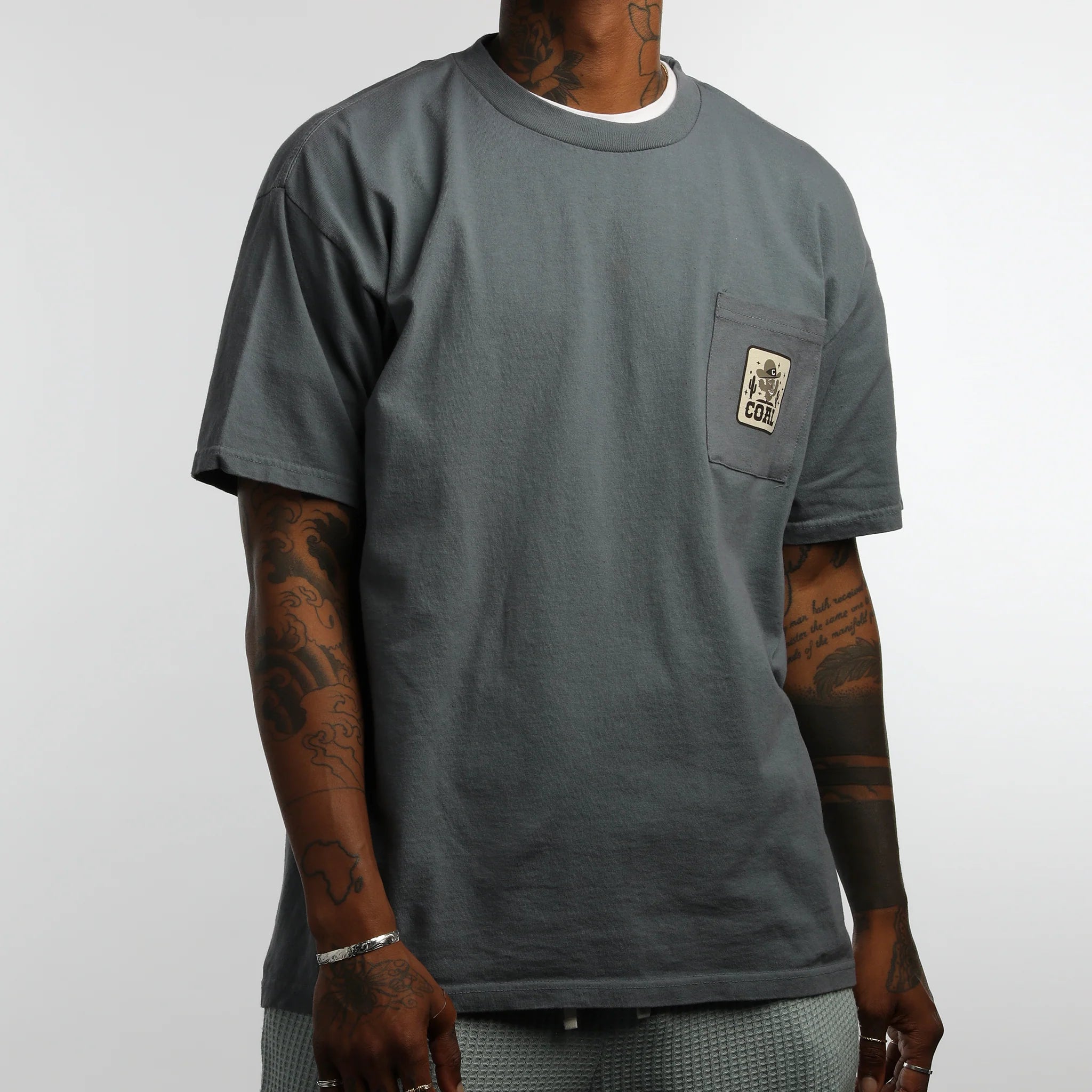 Coal Ripley Pocket T-Shirt in Charcoal - M I L O S P O R T