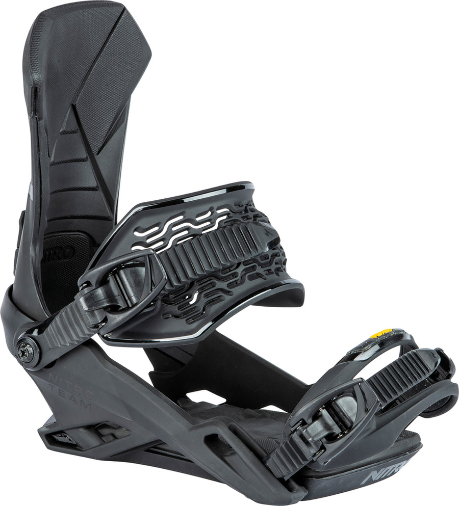 The Nitro Team Snowboard Bindings in Ultra Black 2024