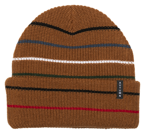 Autumn Multi Stripe In Beanie Work Brown - M I L O S P O R T