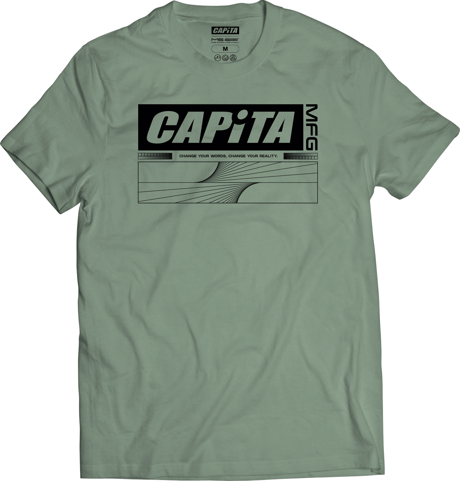 The Capita Reality T Shirt in Sage 2024 M I L O S P O R T