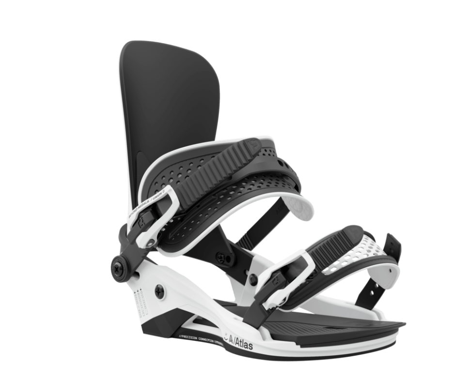 Union Atlas Beyond Medals Snowboard Binding in Black and White 2024 - M I L O S P O R T