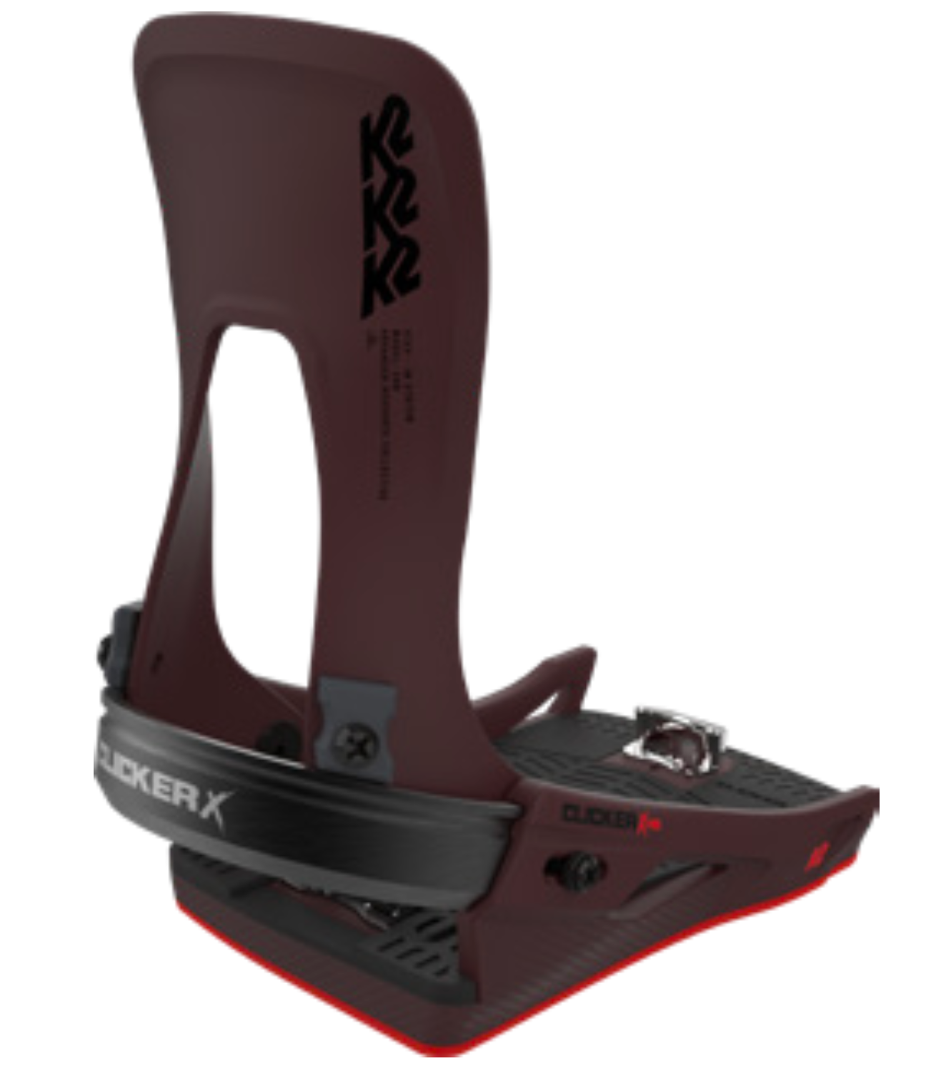 K2 Clicker Step In Womens Snowboard Bindings in Maroon 2024 - M I L O S P O R T