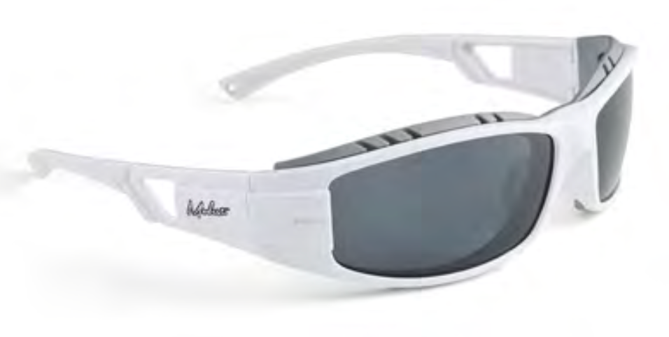 Modest Wraps Sunglass in White and Smoke - M I L O S P O R T