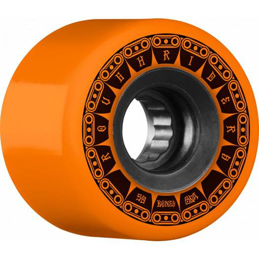 Bones Rough Riders Tank 59mm Skate Wheels in 80a All Terrain Formula Orange - M I L O S P O R T