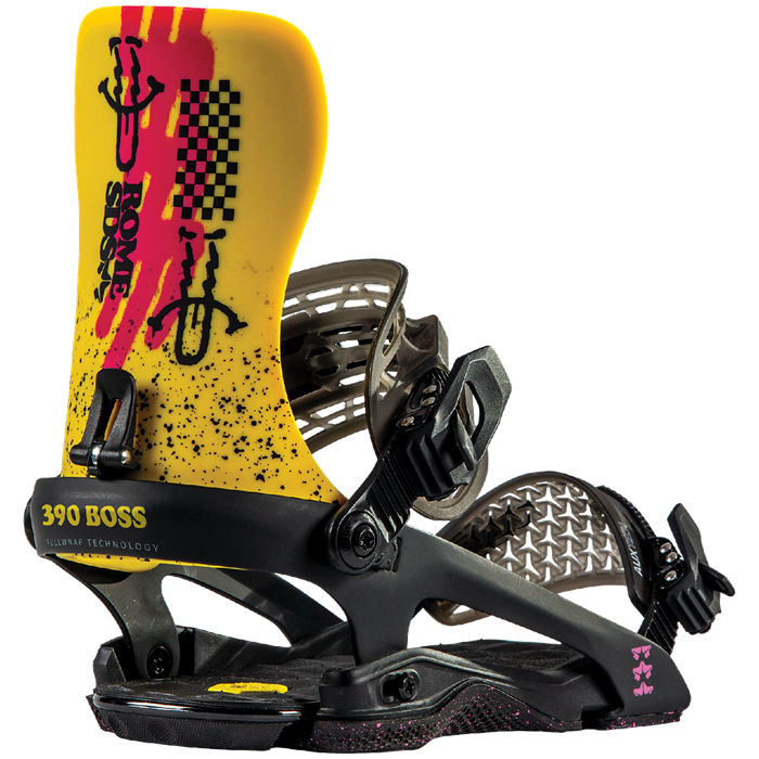 Rome 390 Boss Snowboard Bindings in in Yellow 2023 - M I L O S P O R T